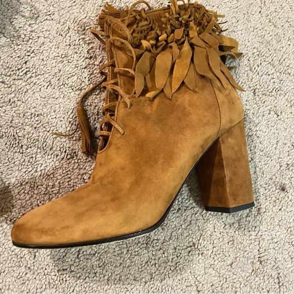 Aquazzura Suede Fringe Booties - Picture 17 of 17
